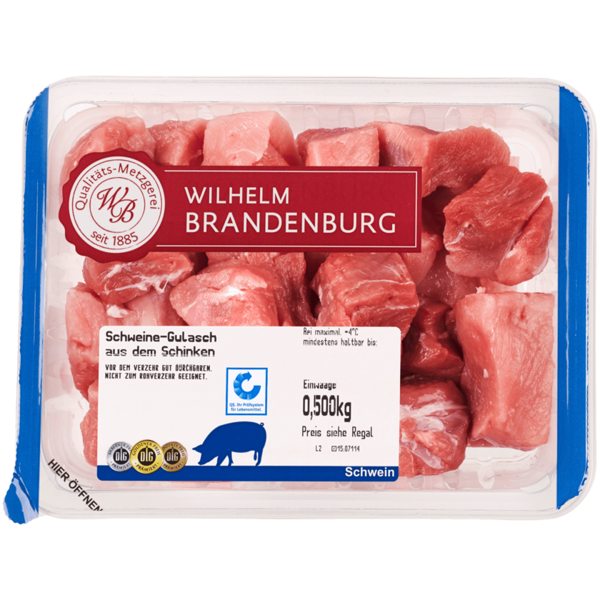 Wilhelm Brandenburg Schweine-Gulasch aus dem Schinken 500g